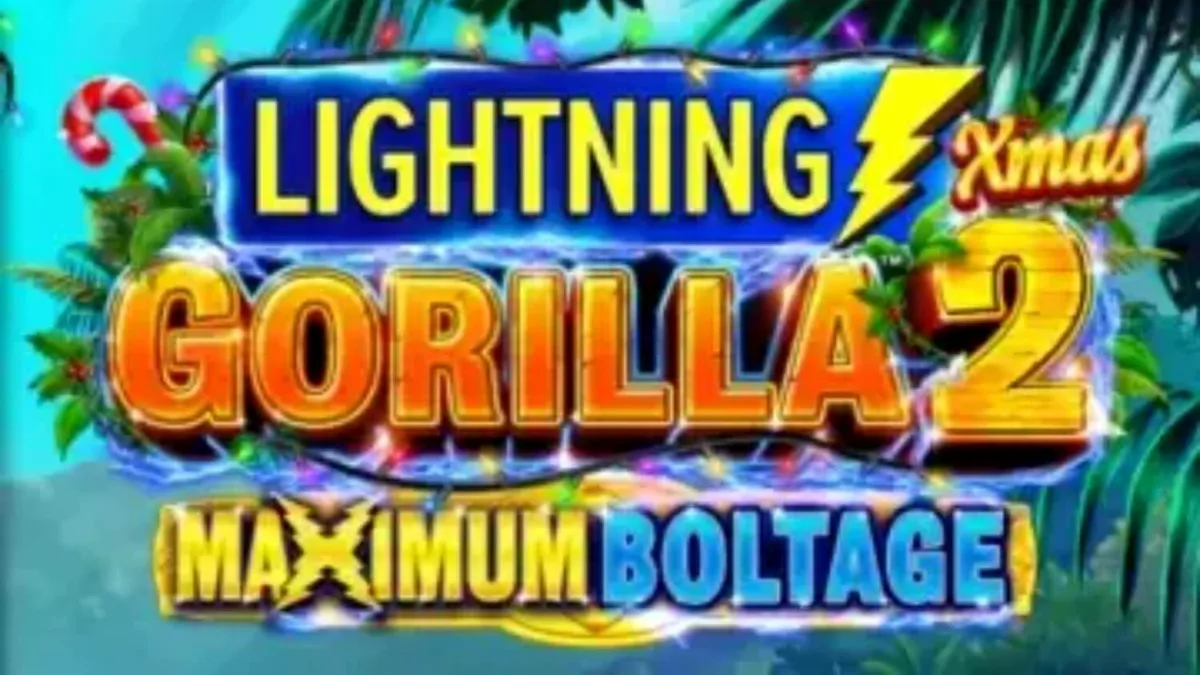 Tampilan visual slot Lightning Gorilla 2 Xmas dengan tema hutan Natal