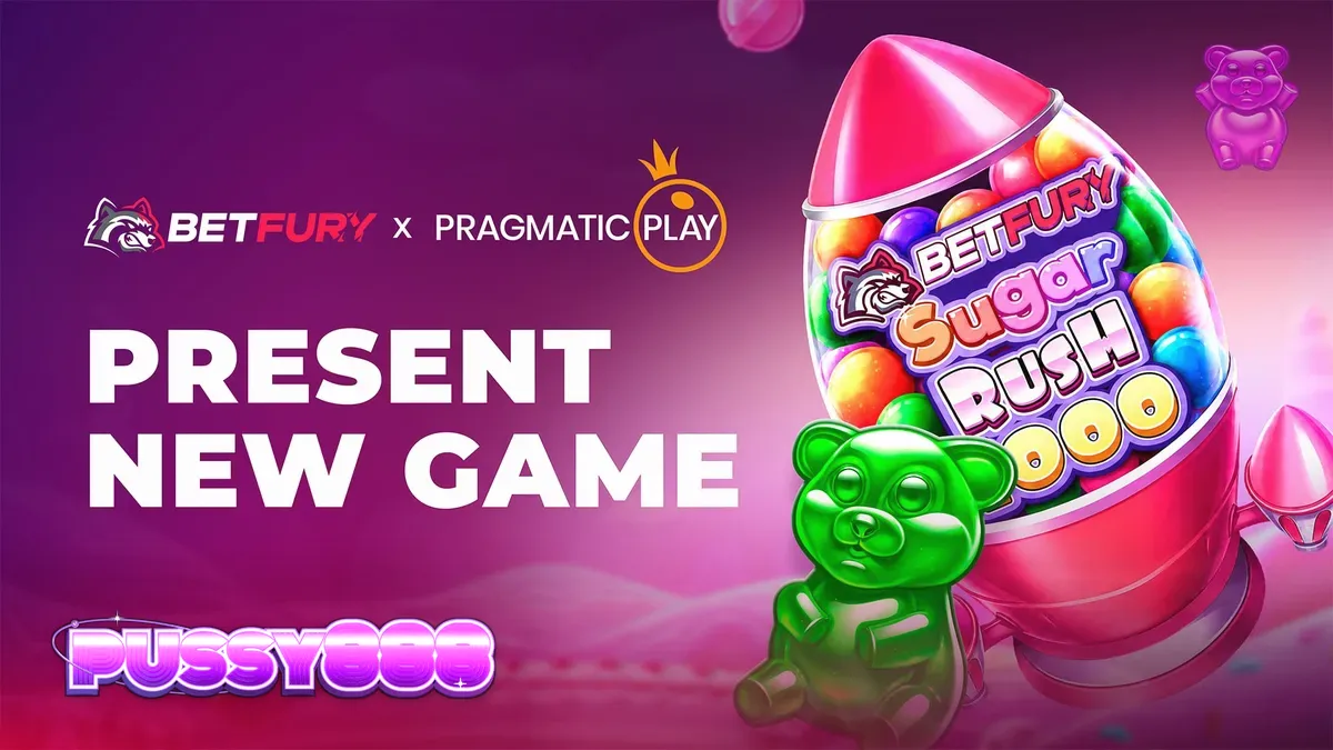Tampilan layar permainan slot BetFury Sugar Rush 1000 pada perangkat seluler